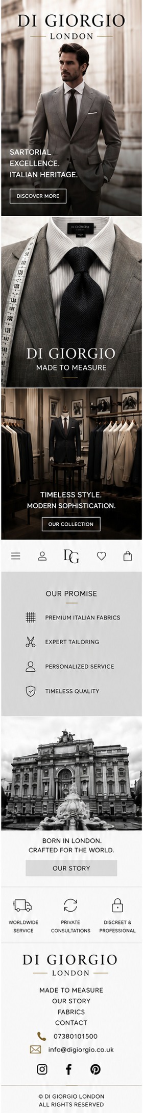 Di Giorgio London — made to measure tailoring and personalised service